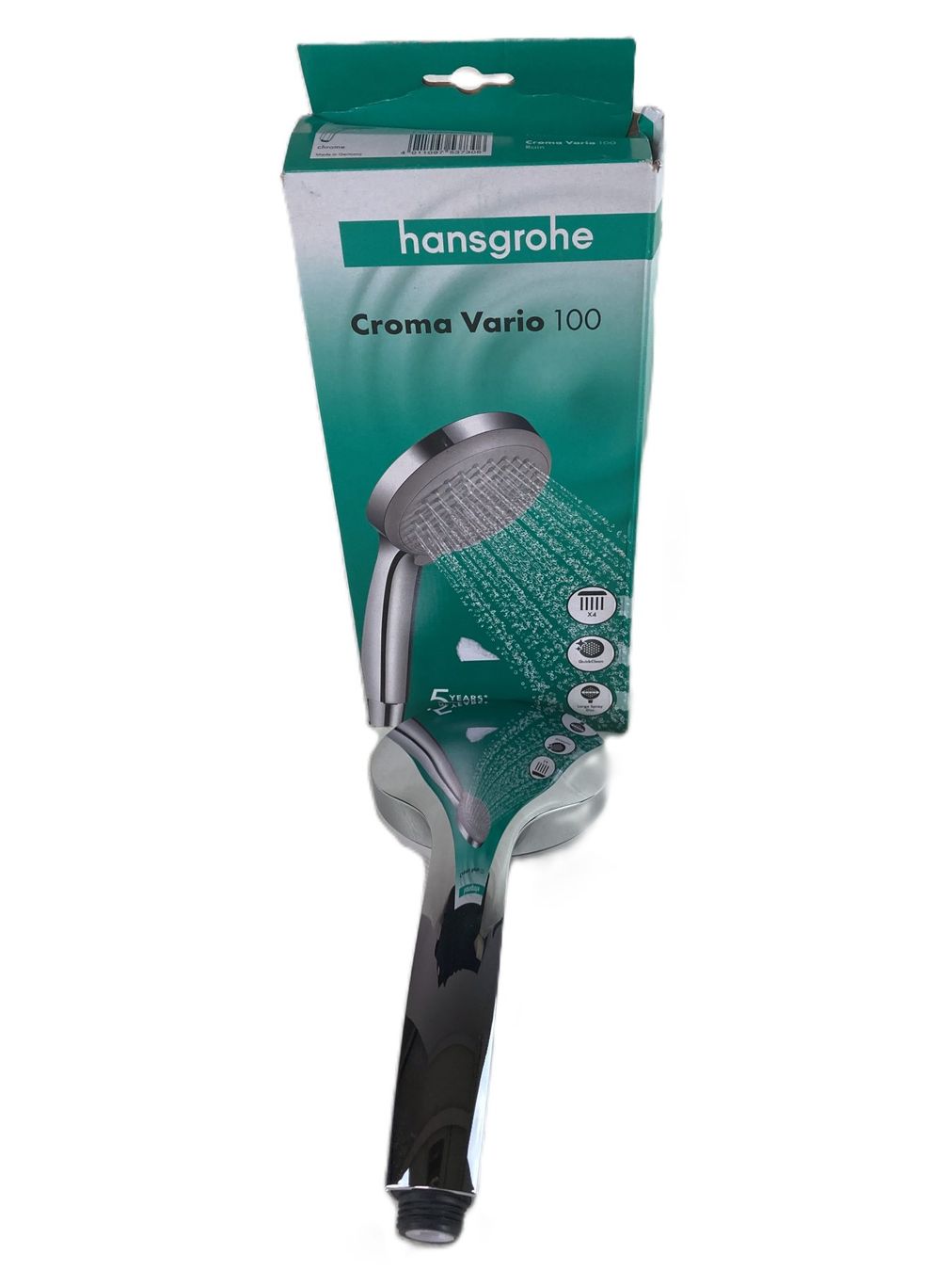 Hansgrohe Duschbrausen: HANSGROHE | Duschbrause | Chrom | 4 Strahlarten – Neu (gemäss Beschreibung) aus Wittenbach von Restwert_St-Gallen