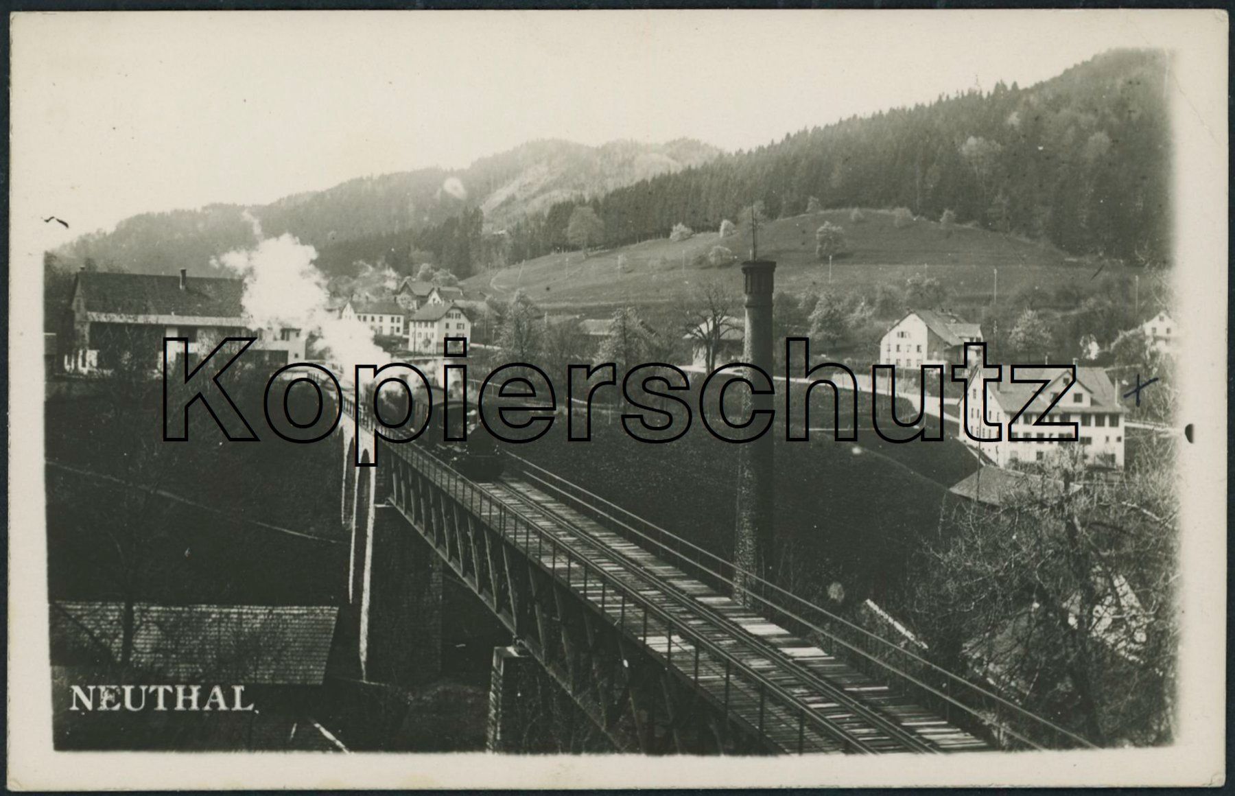Cartoline postali: ZH Neuthal - Bahn UeBB - Bäretswil – Usato da Schindellegi venduto da leecollect
