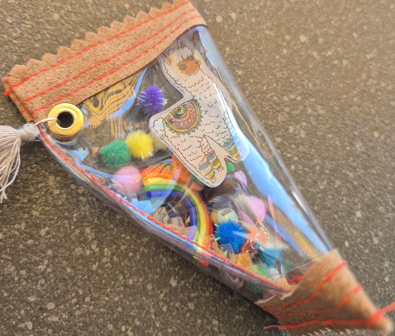 Portachiavi: Glücksbringer mit Lamas und Regenbogen – Nuovo e nell'imballaggio originale da Oberdiessbach venduto da pinknatti95