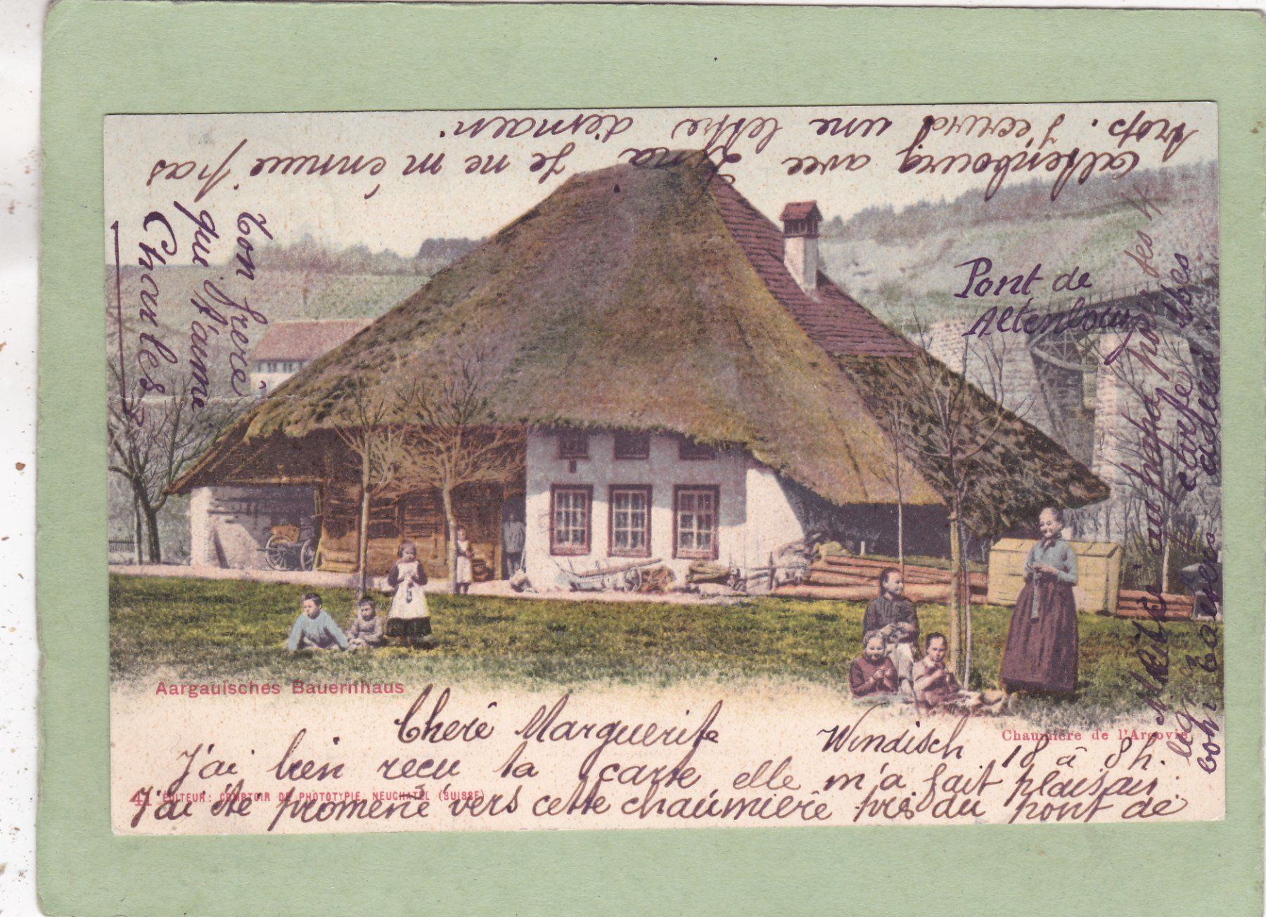 Cartoline postali: Aargauisches Bauernhaus 1902 – Usato da Herisau venduto da Lisegrat2008