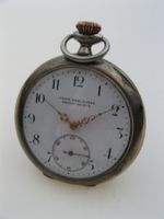 Antike, grosse Silber-Taschenuhr, funktioniert sehr gut!