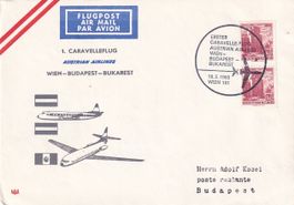 Erstflug AUA Caravelle Wien - Budapest 1965
