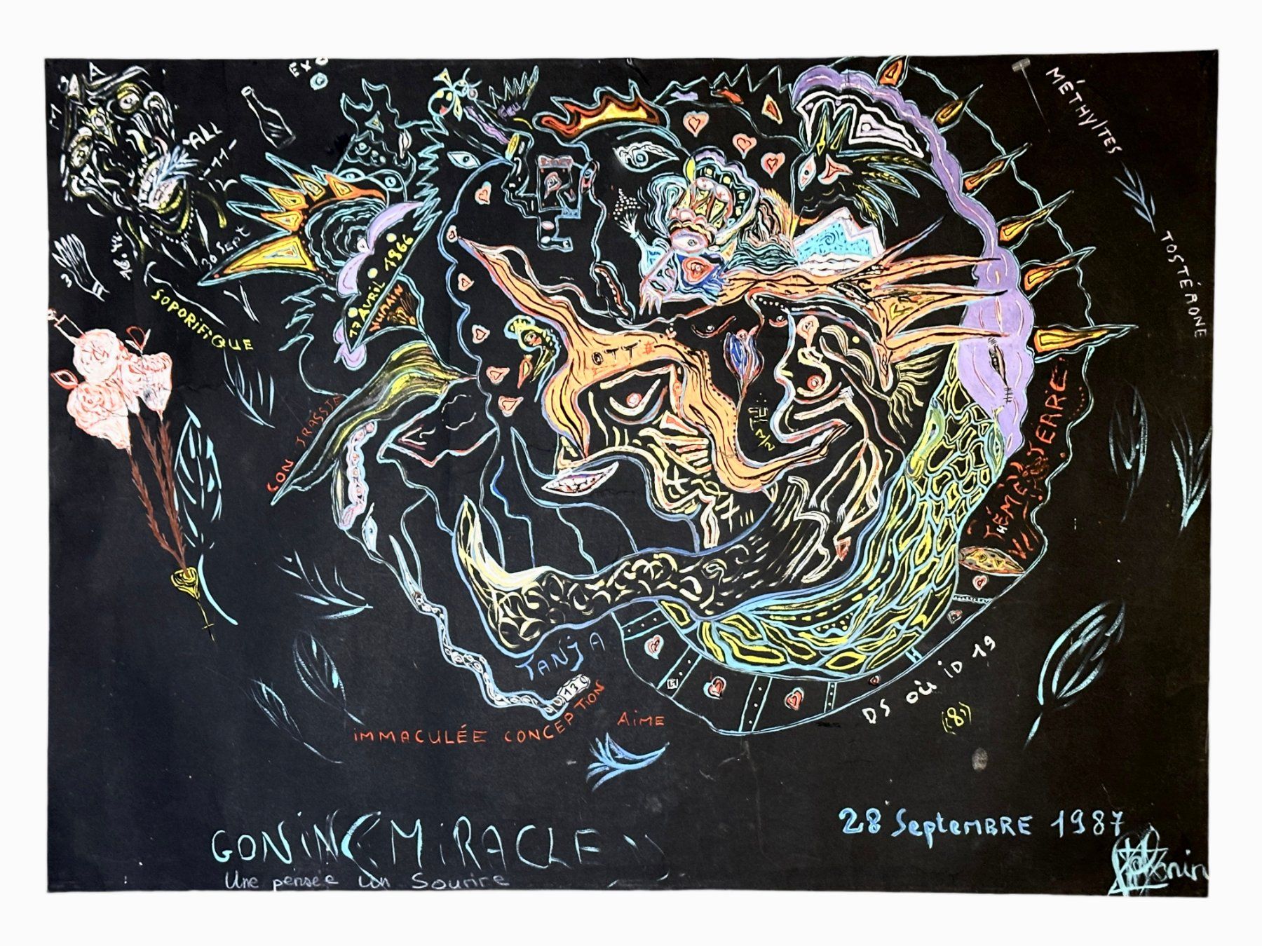 Tableaux: Peinture techniques mixtes sur papier. Signée – D'occasion à Morges par magicle 8