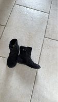 Bottines d'hiver noires en daim, taille 25