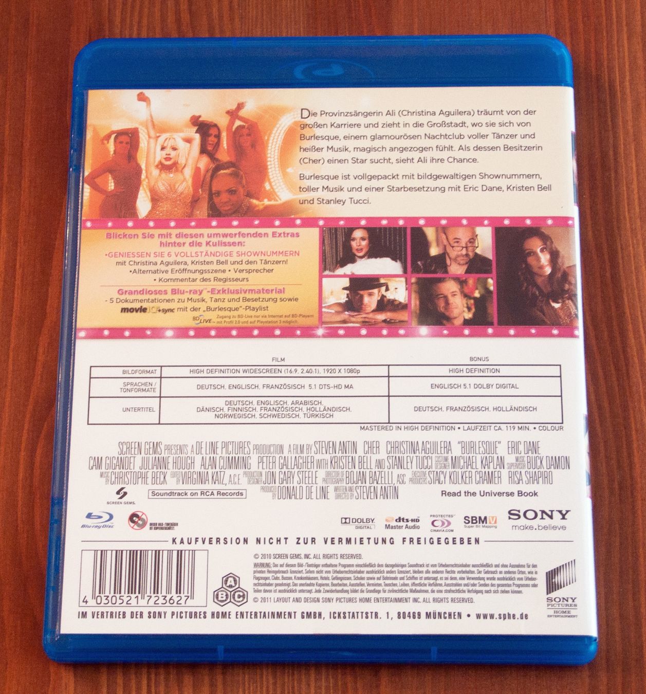 Tutti i DVDs: Burlesque -Blu-ray – Usato da Bülach venduto da Ckitzmueller 1