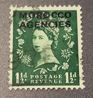 Britische Post in Marokko 1952 alte briefmarke