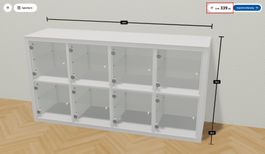 Ikea Kallax Vitrine mit Glastüren