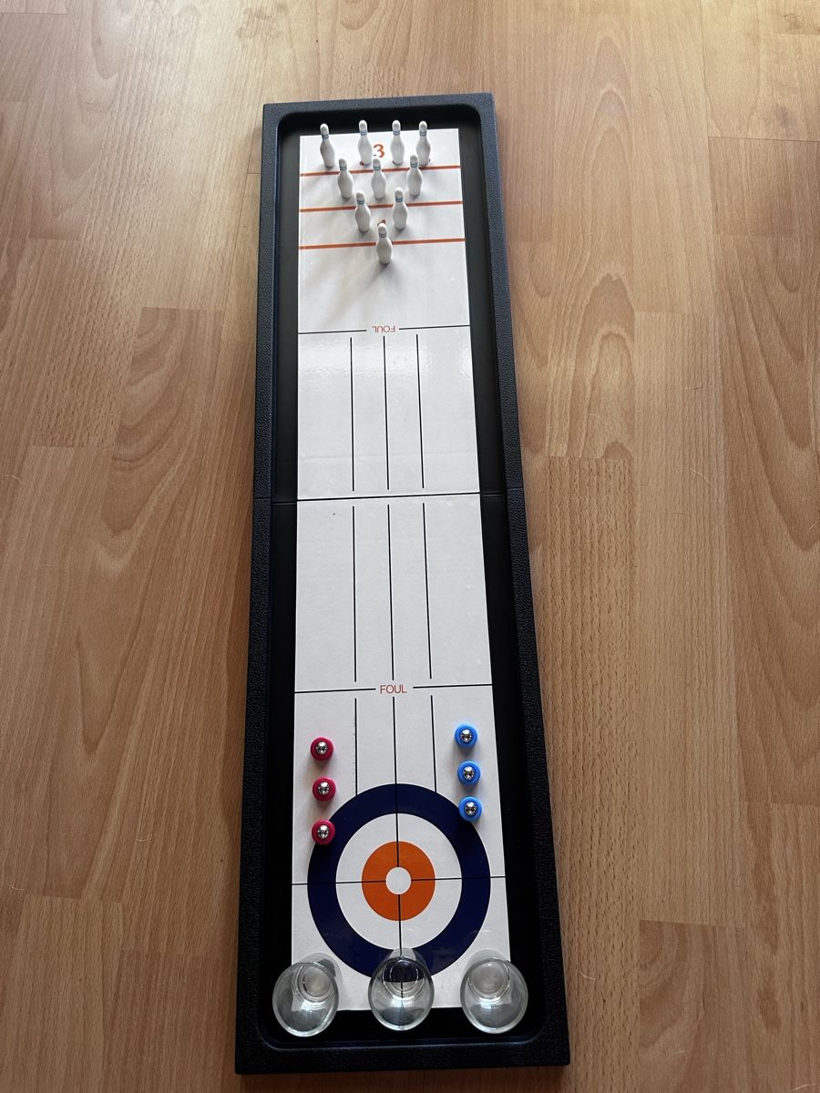Spiele: Trinkspiel 2in1 Shuffleboard Bowling Set neu – Neu (gemäss Beschreibung) aus Röschenz von TB_90 1