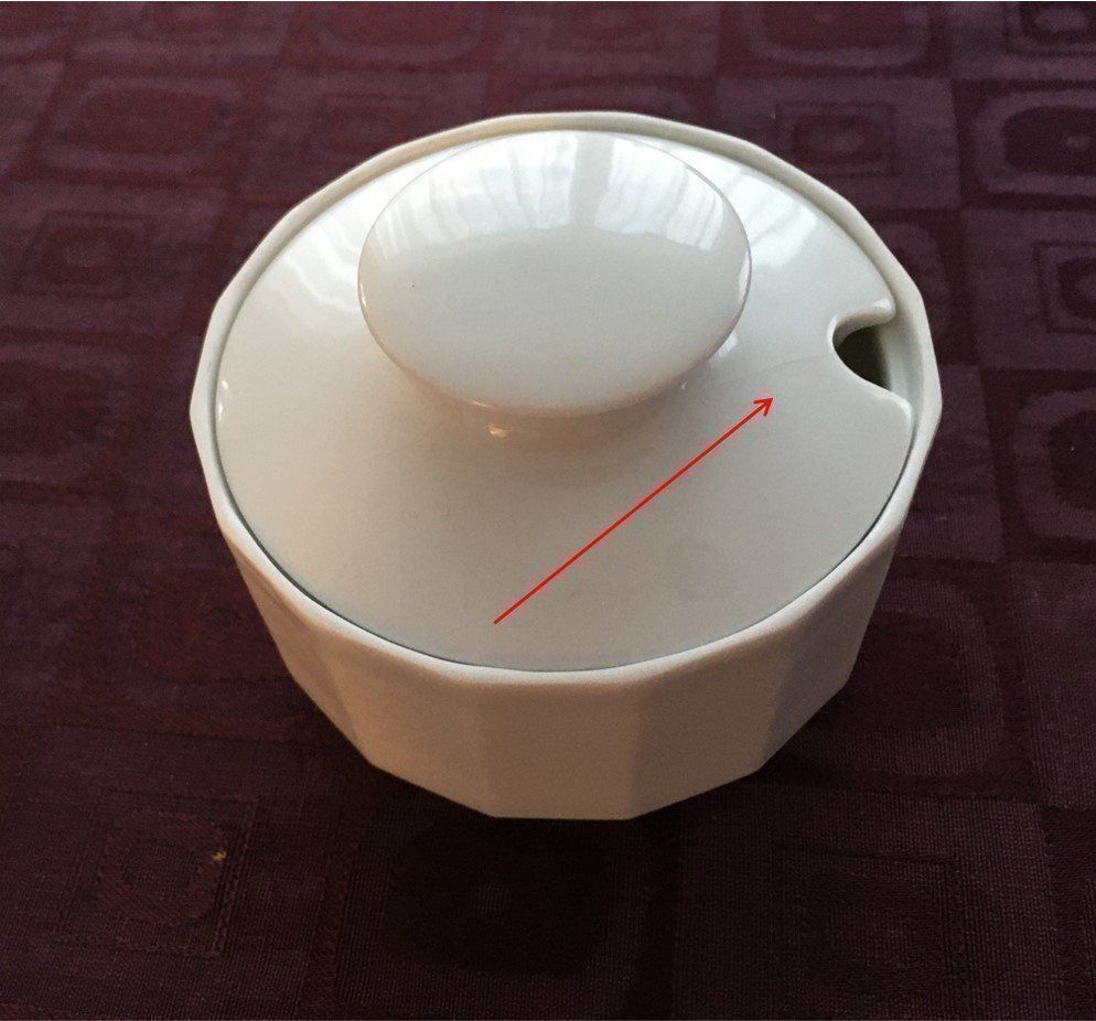 Rosenthal Zuccheriere: Zuckerdose - Rosenthal Polygon weiss – Usato da Affoltern am Albis venduto da Blackrhythm 5