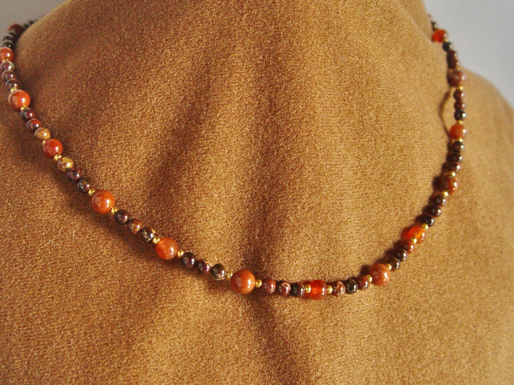 Catenine: Collier aus Jaspis und Karneol – Usato da Henggart venduto da gernli 3