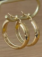 Luxus Elegante Creolen Ohrschmuck Ohrstecker Farbe Gold