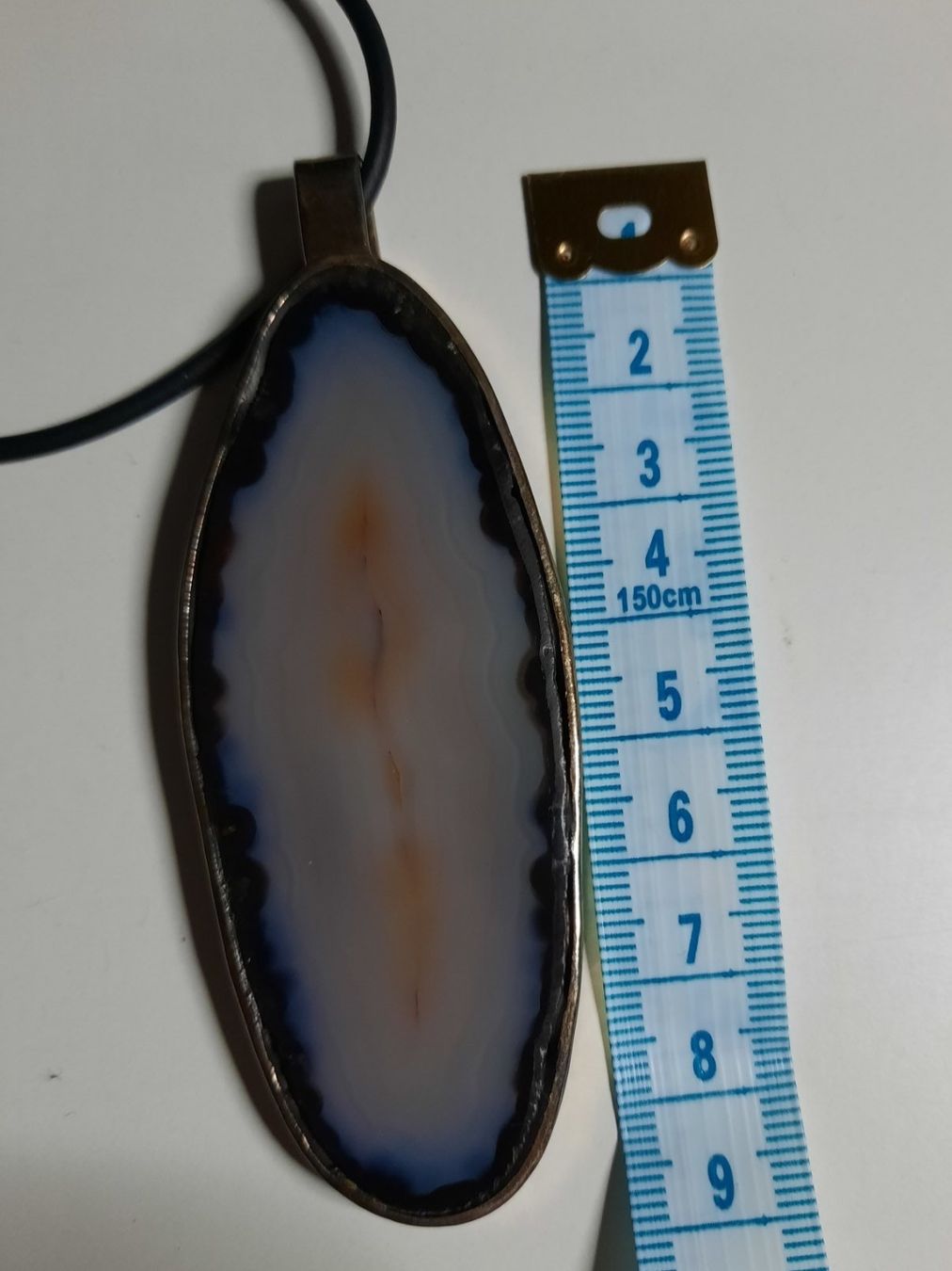 Ciondoli: Collana con grande ciondolo in Agata e argento 925 – Usato da Biasca venduto da Old_6blh 3