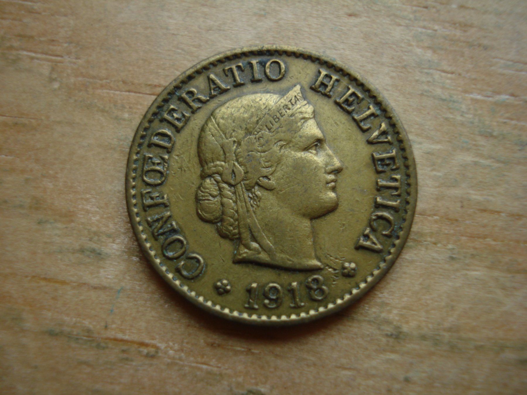 Tutti le monete: (W5) 5 Rappen 1918 Messing – Usato da Erlach venduto da Net-Coins