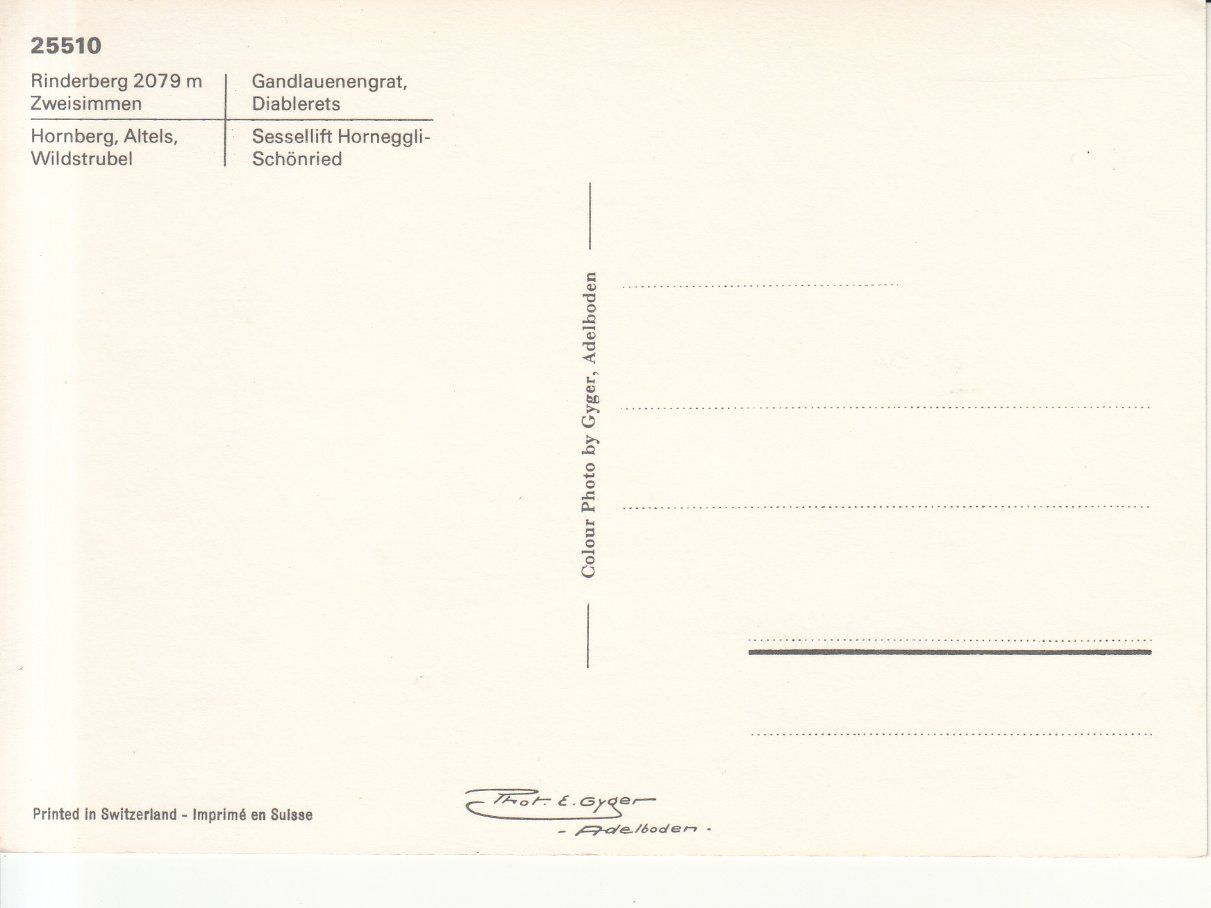 Cartoline postali: Rinderberg Höheweg ca. 1970 – Usato da Bürglen TG venduto da StampGraf 1