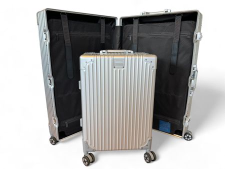 2 tlg. TSA Aluminium Koffer SET 55x36x22cm & 78x49x28cm NEU