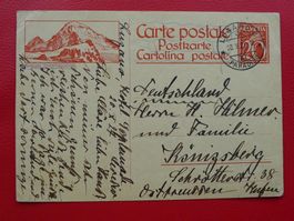 1927, Karte von LUGANO mit Ansicht: Jungfraujoch, n.Deutschl