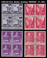 1958 Historische Bilder Ersttag Französisch “BERNE“ Fr 205.-