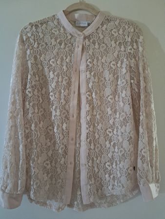 Chemisier Coster Copenhagen dentelle rose/crème taille 36