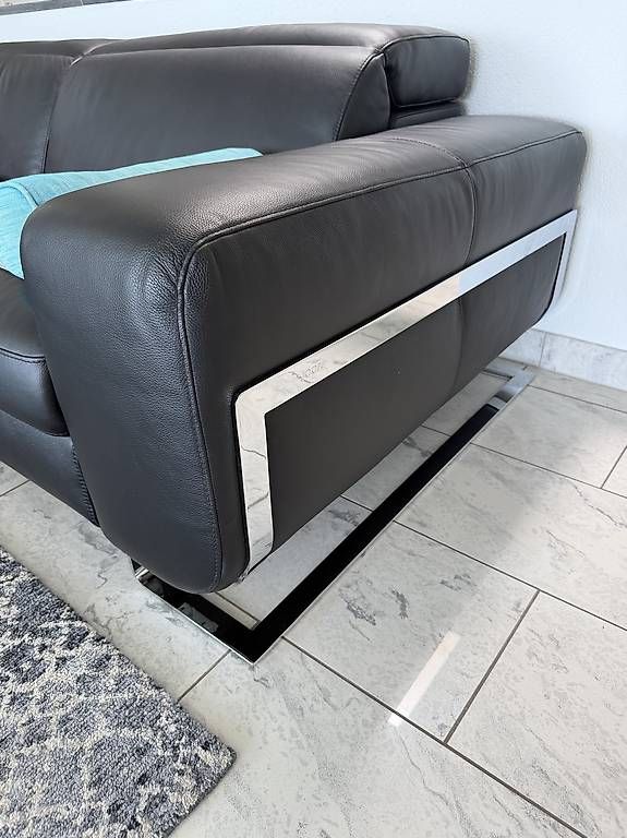 Divani: Joop 2er Sofa schwarzes Leder – Usato da Horgen venduto da Jaromir6 3