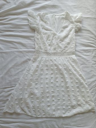 White Summer flowy  dress👗As new