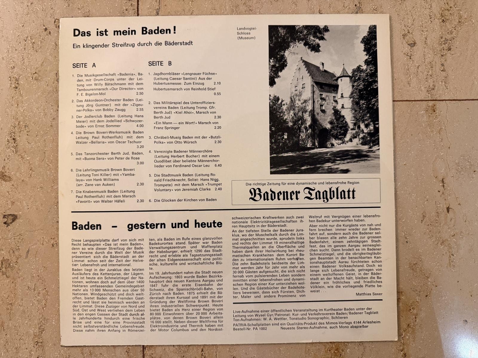 Schallplatten: Das ist mein Baden (LP) – Gebraucht aus luterbach von boxster4 1