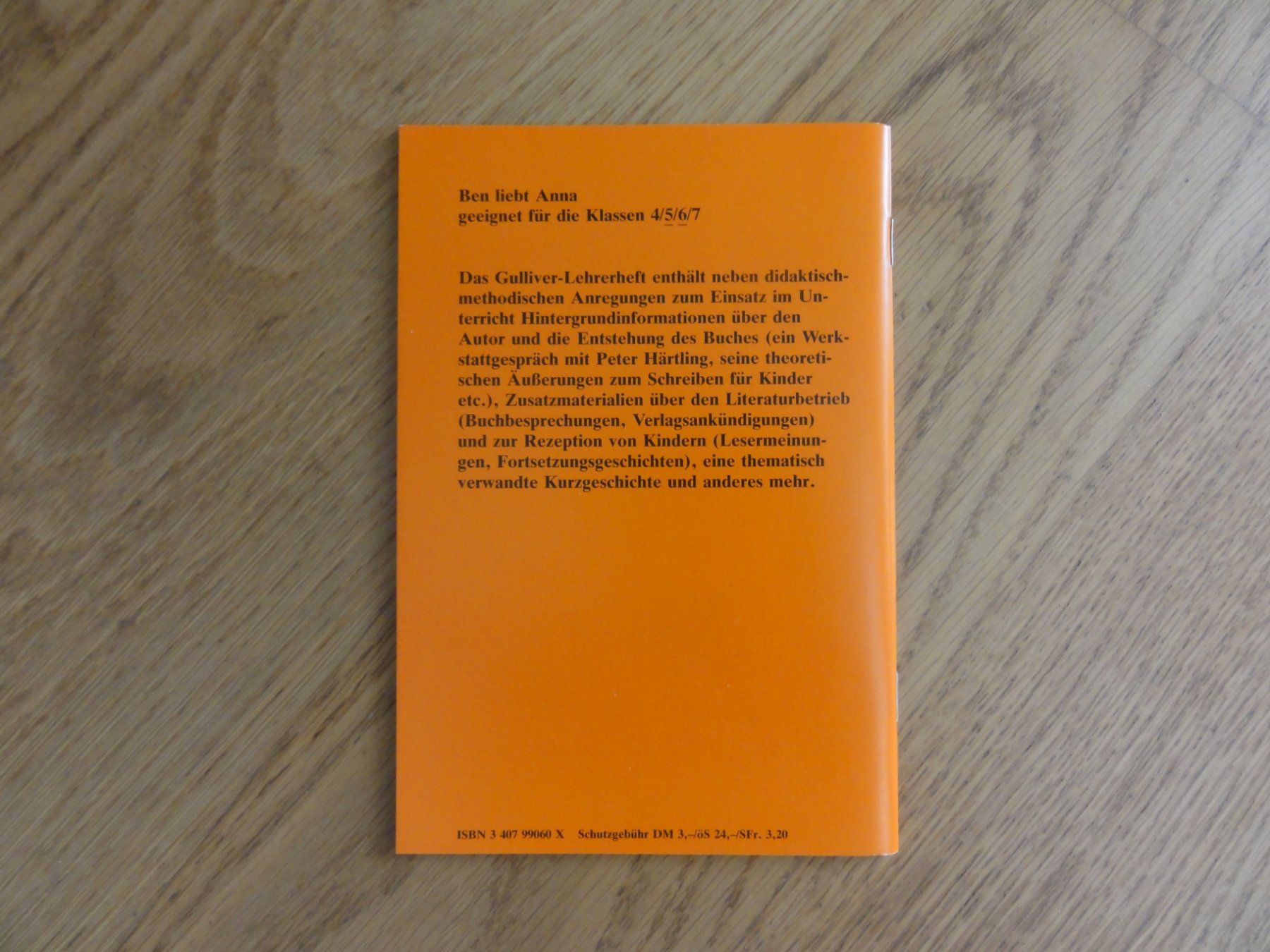 Bücher: Ben liebt Anna, Lehrerbegleitheft, neu! – Neu (gemäss Beschreibung) aus Riedholz von Taweva 3