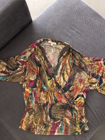 Max Mara multicolour printed top size XL – silk detail