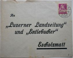 Brief an "Luzerner Landzeitung" und "Entlebucher" 1923