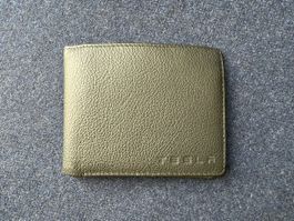 Rare Tesla Design Lusk Leather Wallet