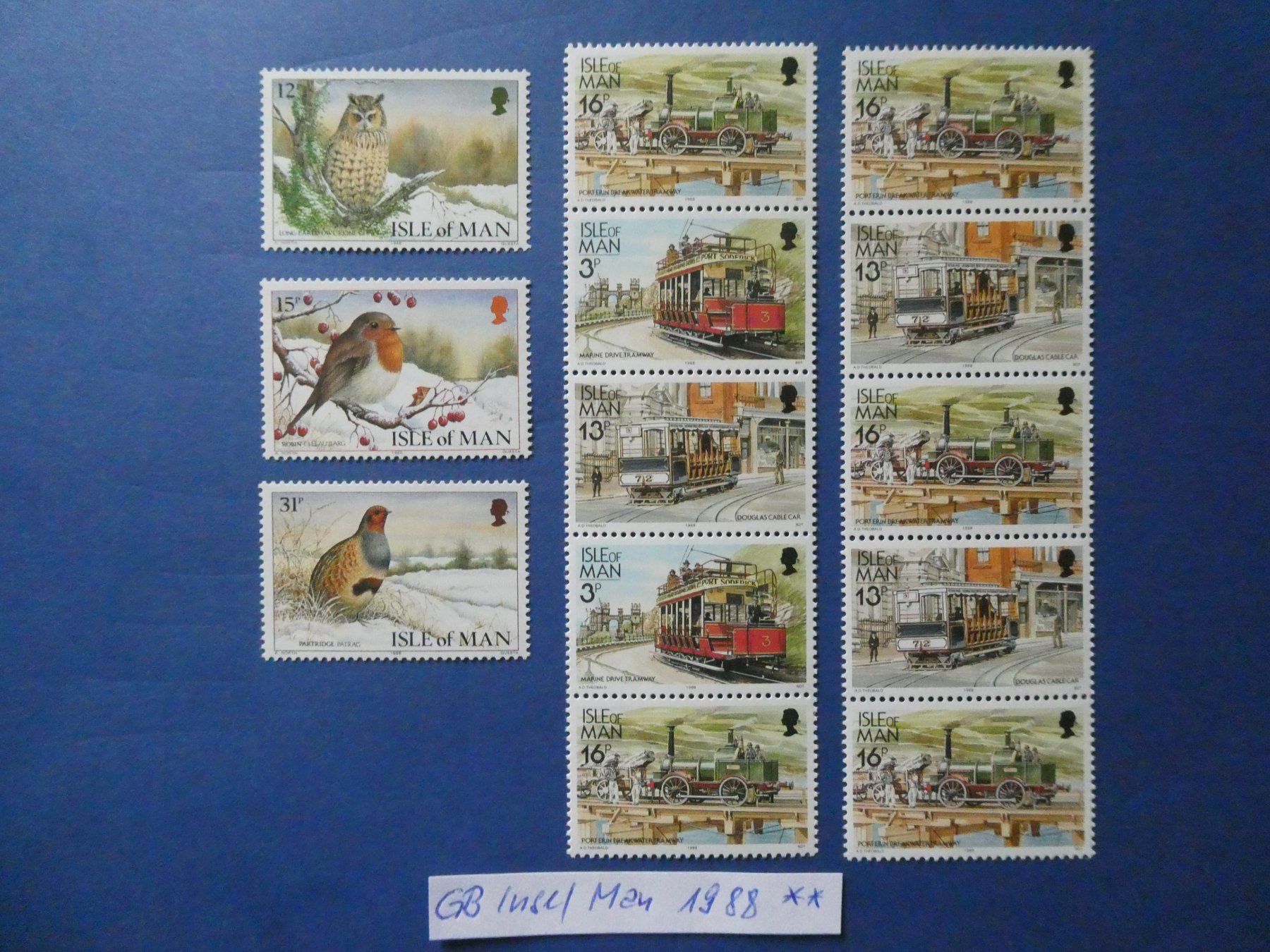 Tutti i francobolli: GB Insel Man 1988 postfrisch ** – Usato da Lausen venduto da Herbamare01 2