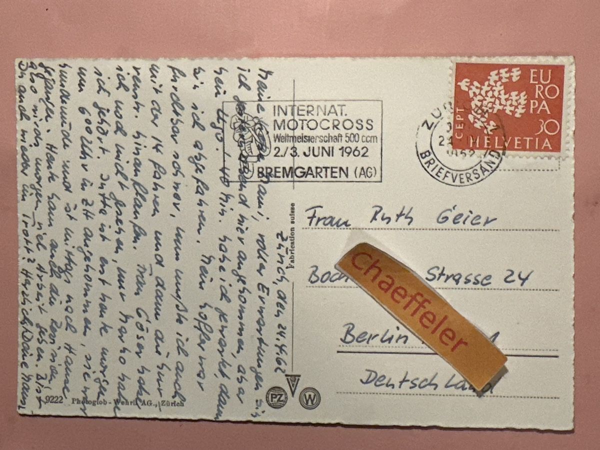 Cartoline postali: 1962 Zürich  – Usato da Zürich venduto da Chaeffeler 1
