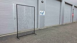 Gitterwand auf Rollen gebraucht schwarz