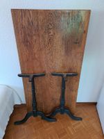 Table de bistrot avec pieds en fonte