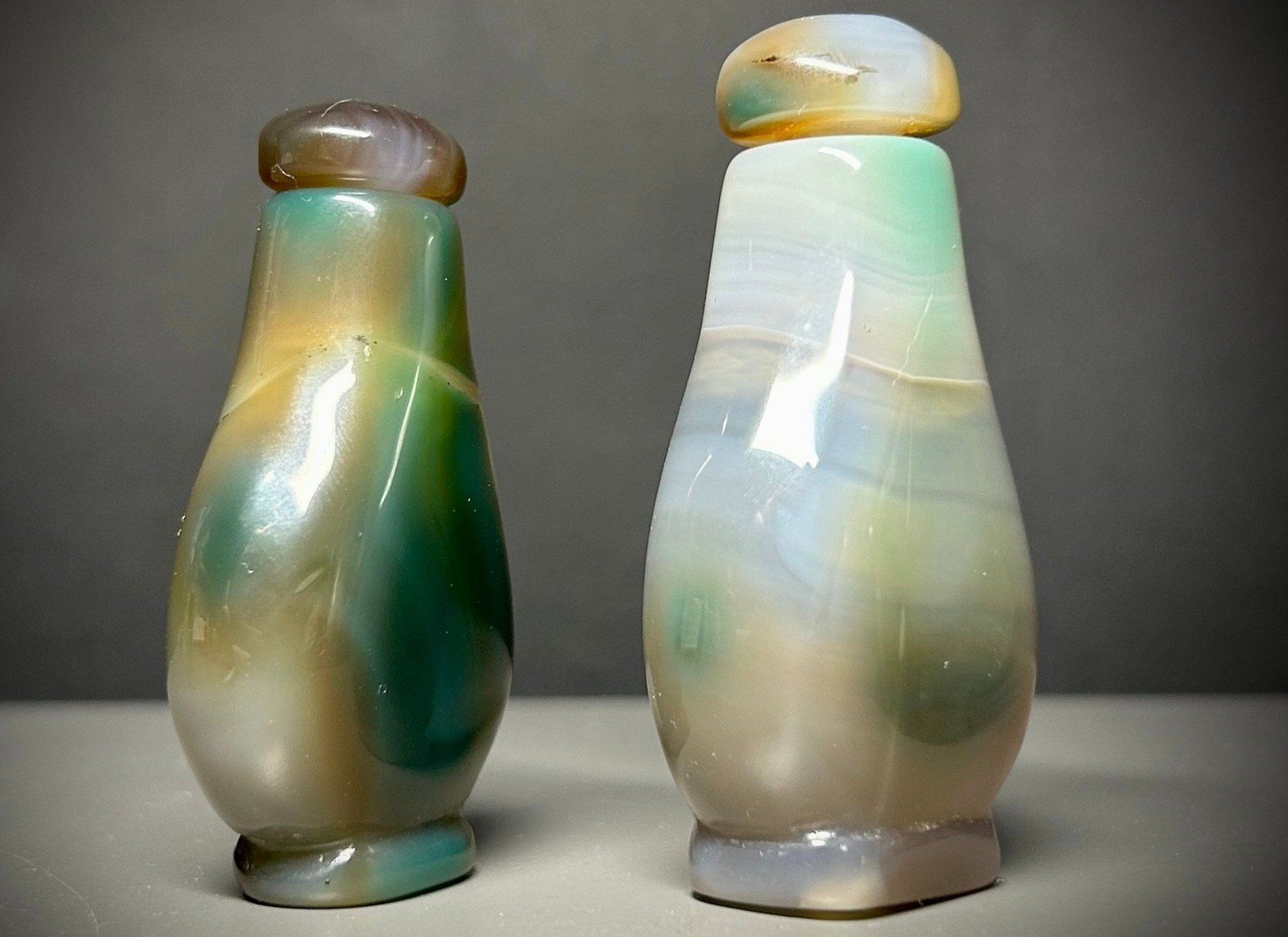 Minerali & Pietre curative: China 2 wunderschöne Achat snuff bottles – Usato da Basel venduto da chinarh891 6