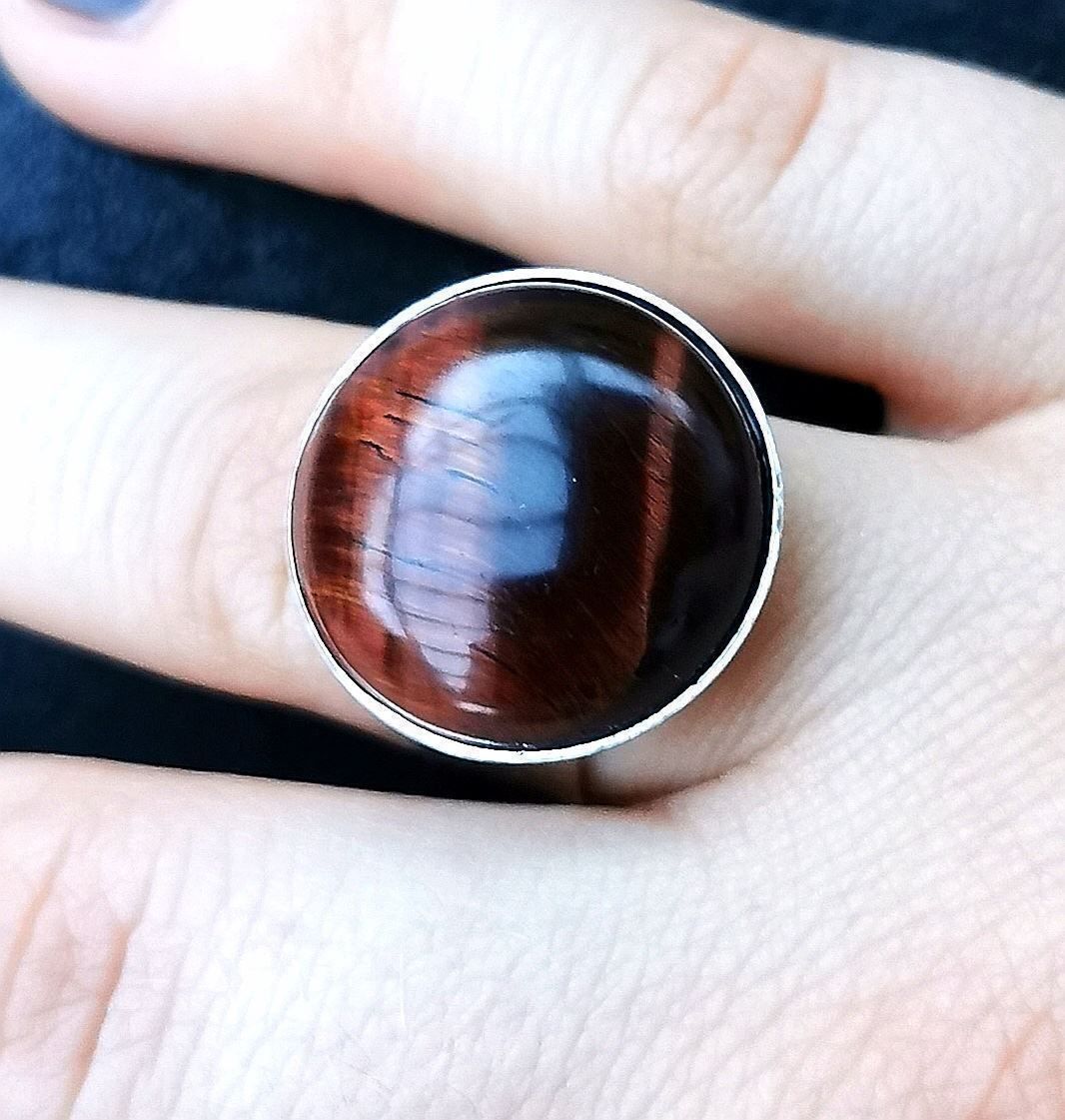 Anelli: Bague oeil de taureau et argent 925 – Nuovo e nell'imballaggio originale da Veyrier venduto da Leilazizou 1