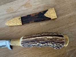 Altes Jagdmesser A. Wingen Solingen antikes Messer