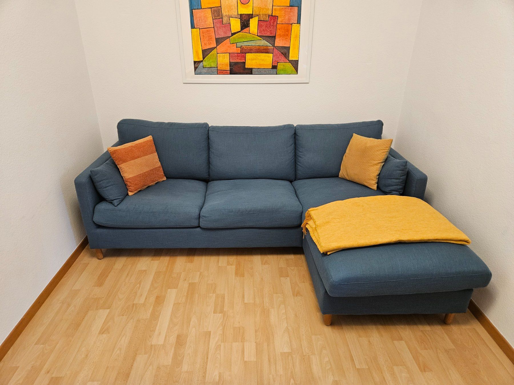 Maisons du monde Divani: Blaues 3-Sitzer-Schlafsofa mit Chaiselongue – Usato da Zürich venduto da sim_7bxr