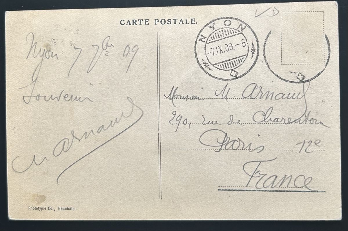 Cartoline postali: Nyon Rue de Rive  – Usato da Horw venduto da Tellbub 1