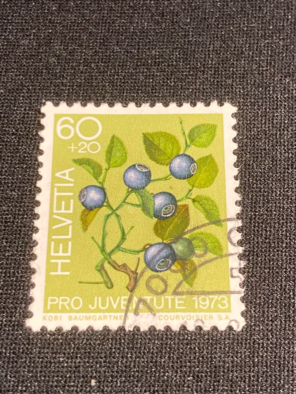 Tutti i francobolli: Heidelbeeren ZNr. J247- 1973 Stempel Chur – Usato da Reinach BL venduto da RetroGamesSportsMore