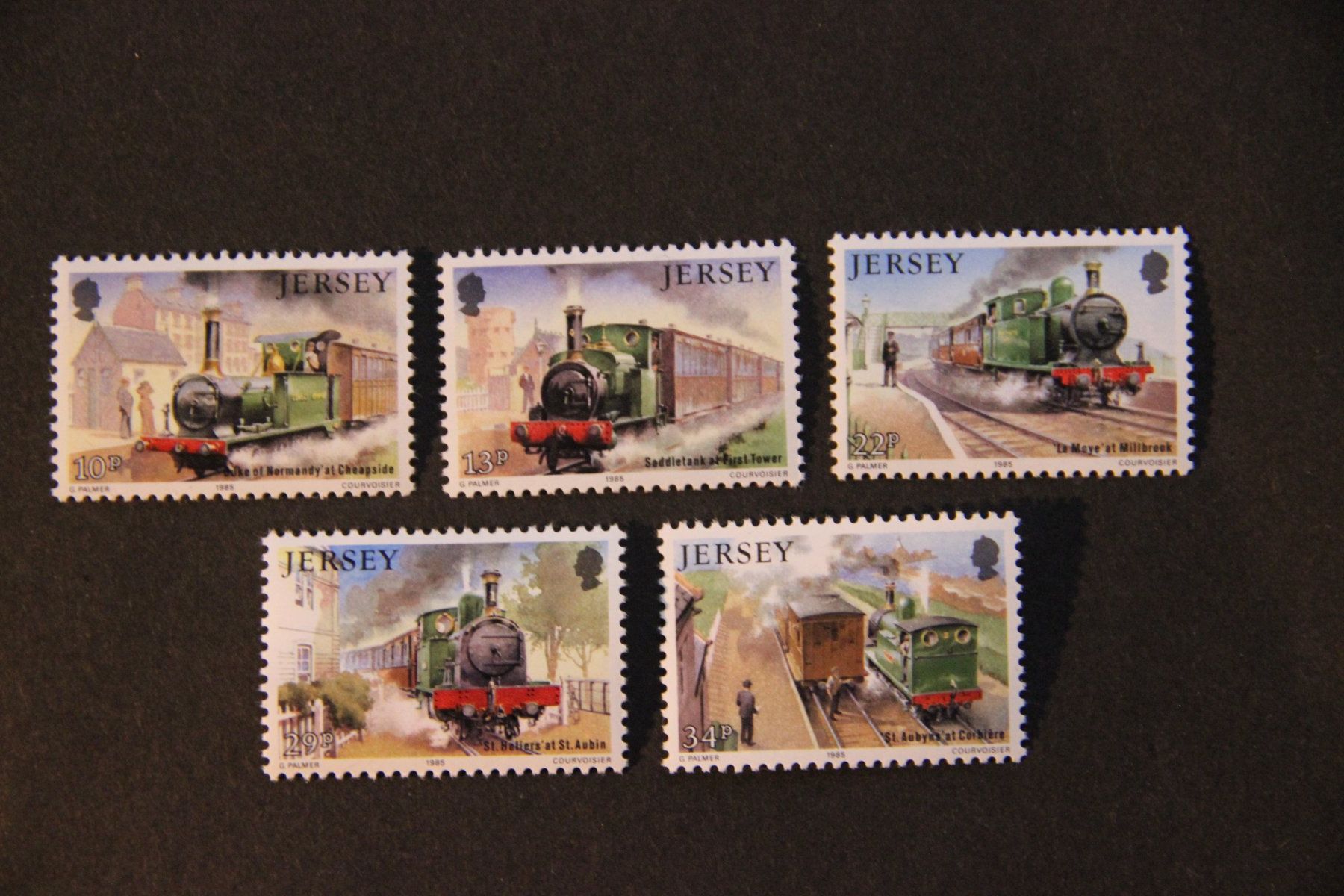 Alle Briefmarken: Jersey 1985 - Railways** – Neu (gemäss Beschreibung) aus Jona von Southafrica07