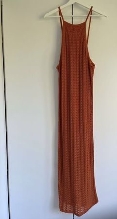Gehäkeltes Sommerkleid Massimo Dutti rostrot