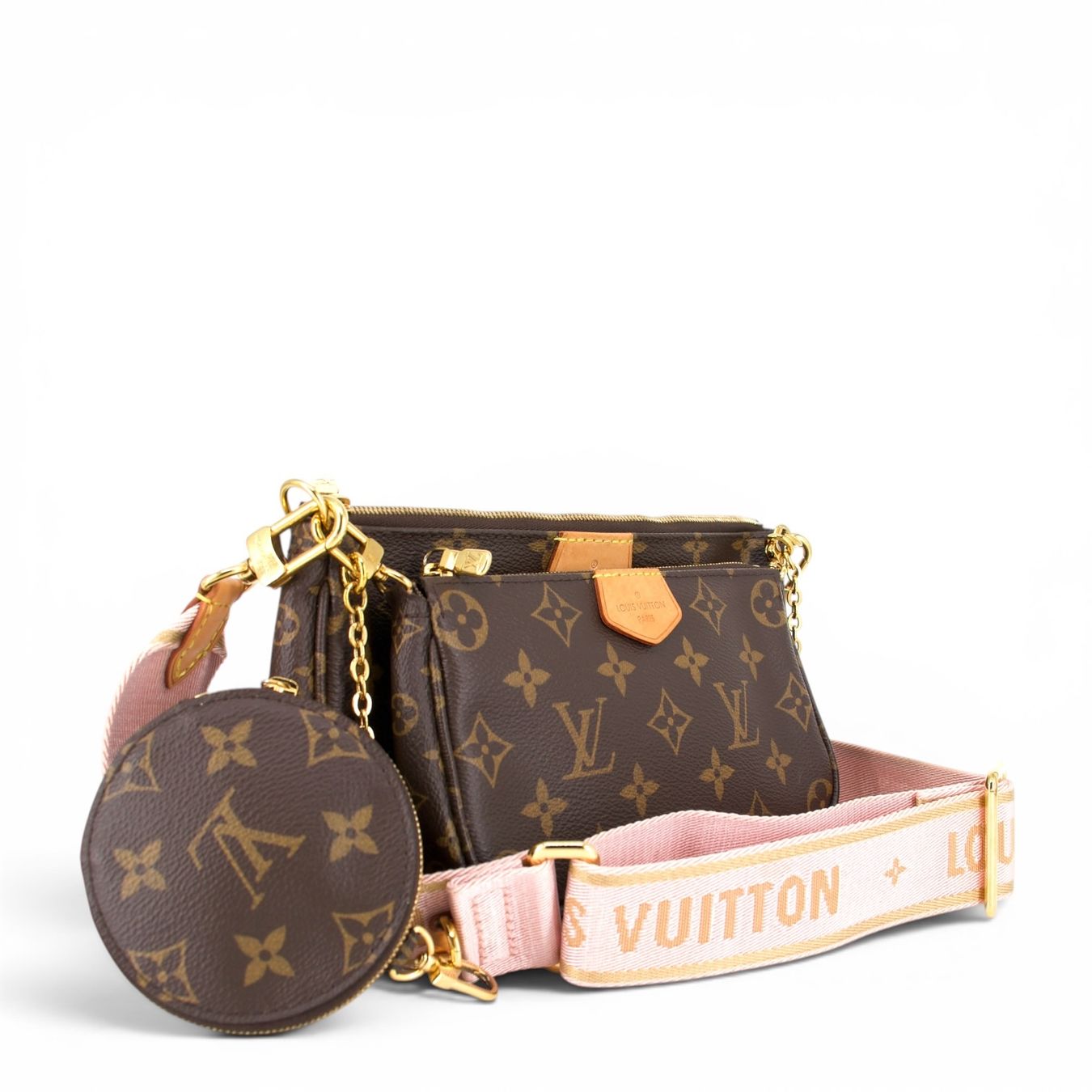 Louis Vuitton Sacs femmes: Louis Vuitton Multi Pochette Monogram rosa – D'occasion à Binningen par Designerlabels 3