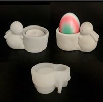 Giessform Silikonform Hase Eierbecher / Teelicht