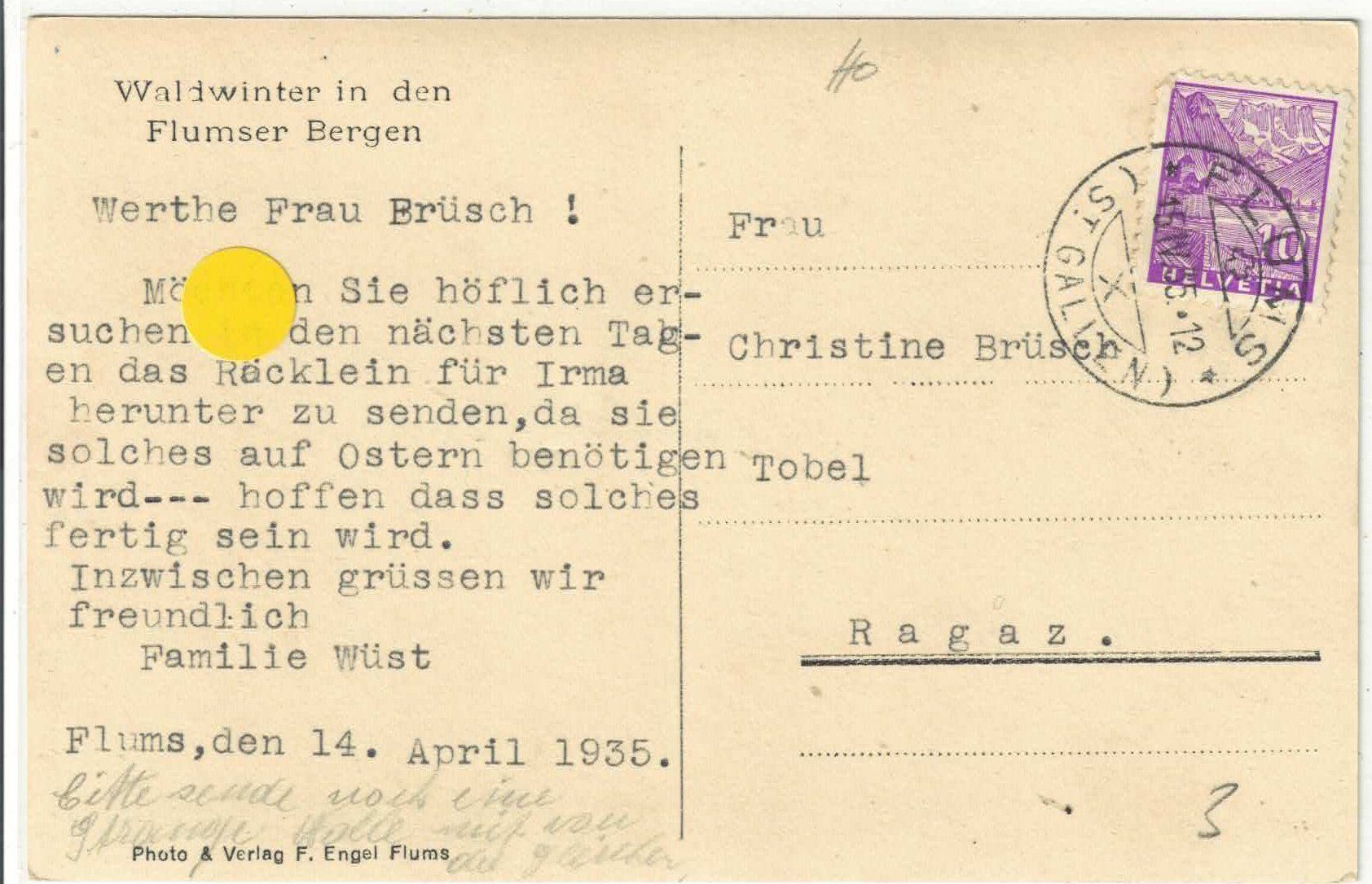 Cartes postales: Waldwinter in den Flumser Bergen – D'occasion à Ettingen par Kartenplanet 1
