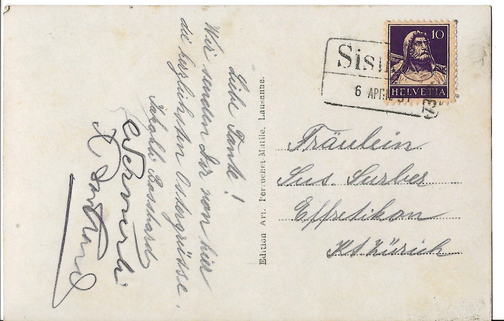 Ansichtskarten: Bahnpoststempel Sisikon UR, 1931 – Gebraucht aus Frauenfeld von Merk52