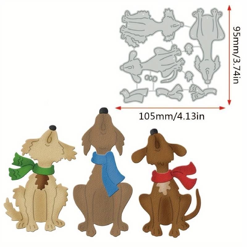 Sciablone: 3 Hunde mit Schal  - Stanzschablonen – Nuovo e nell'imballaggio originale da Frenkendorf venduto da jazzplatten 2