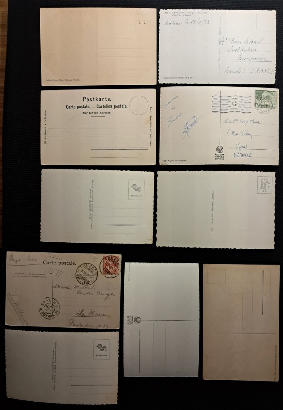 Cartoline postali: 10 CP LAUSANNE – Usato da Ponto Valentino venduto da giorgia06 1