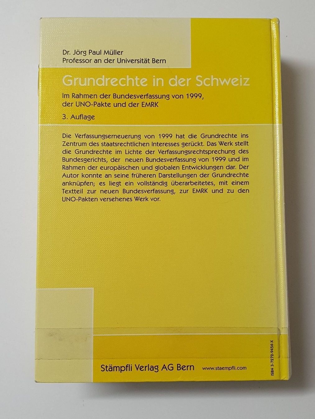 Bücher: Grundrechte in der Schweiz -Müller Jörg – Gebraucht aus Oberdorf BL von BaldenEagle 1