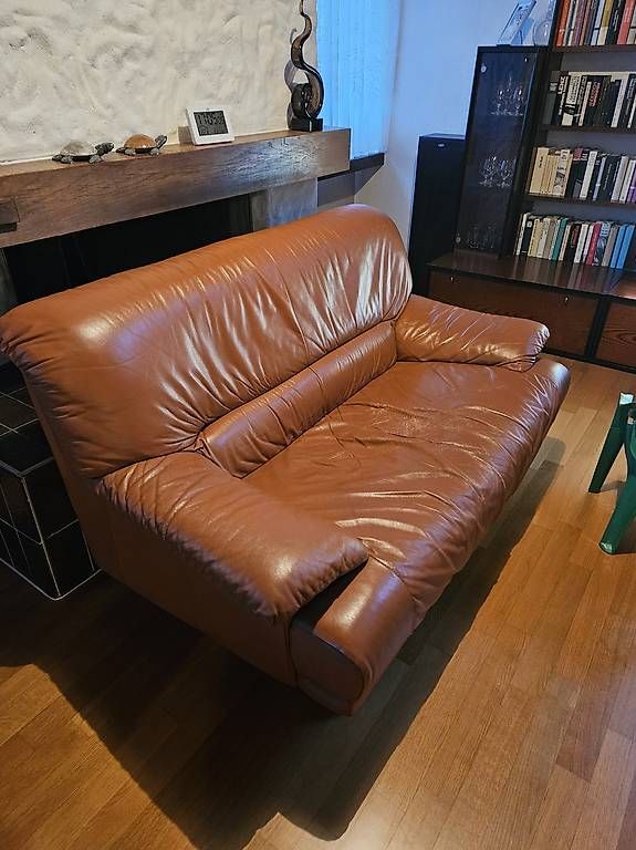 Divani: Leder 2-Sitzer Sofa cognac/braun - bequem – Usato da Neuenkirch venduto da Unicorn3759 1