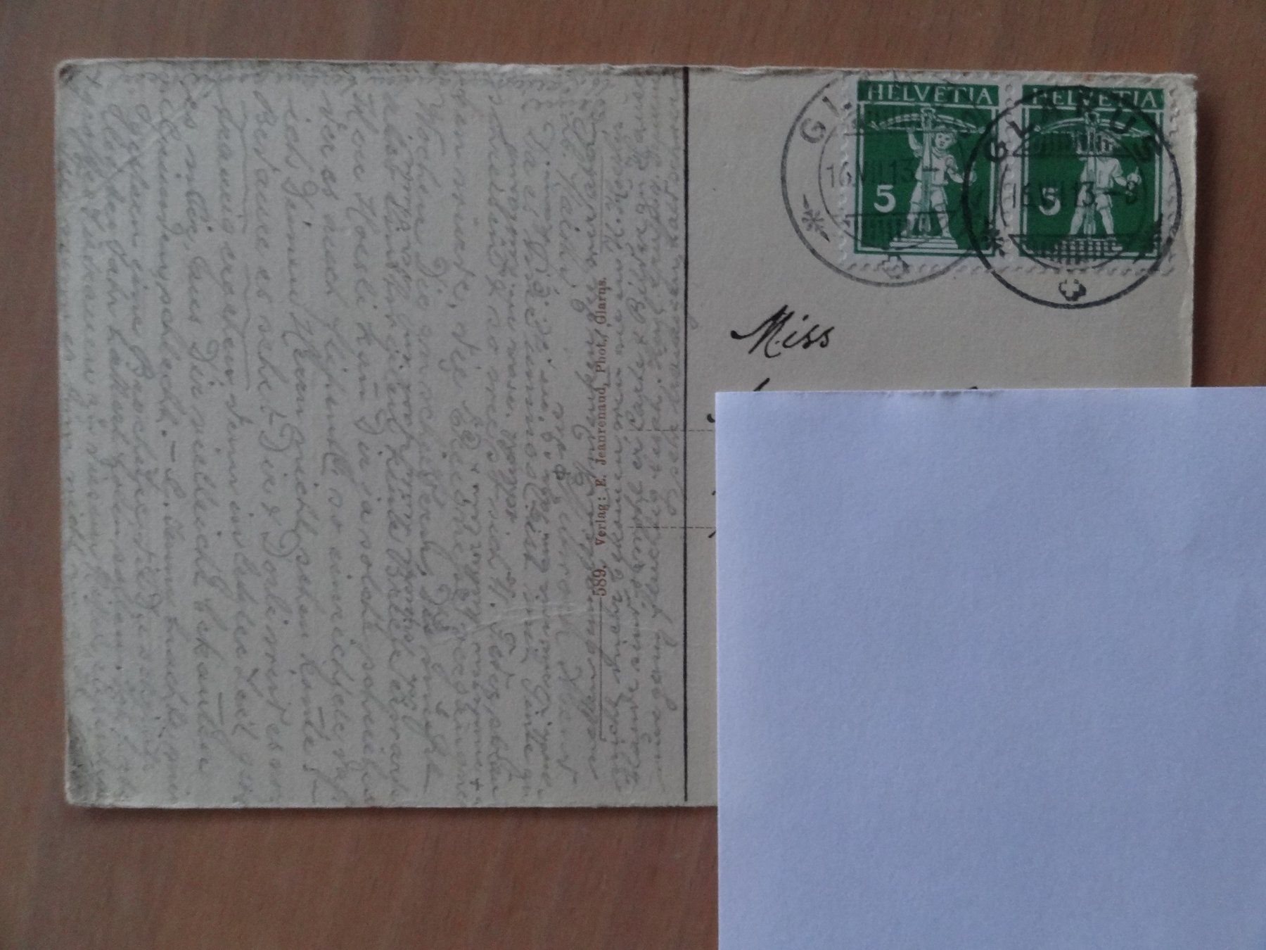 Cartoline postali: Braunwald - 1913 – Usato da St Léonard venduto da Riglin 1